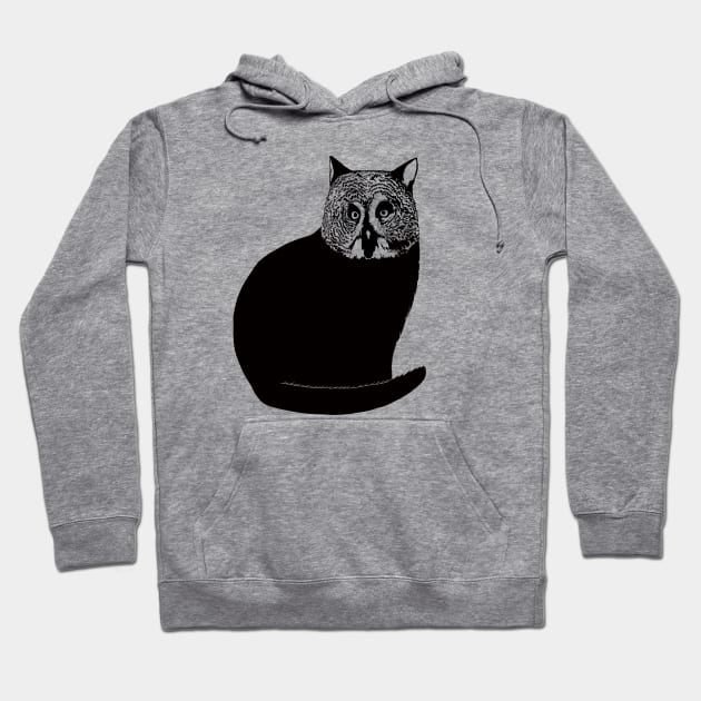 Owl Cat Hoodie by bearcat